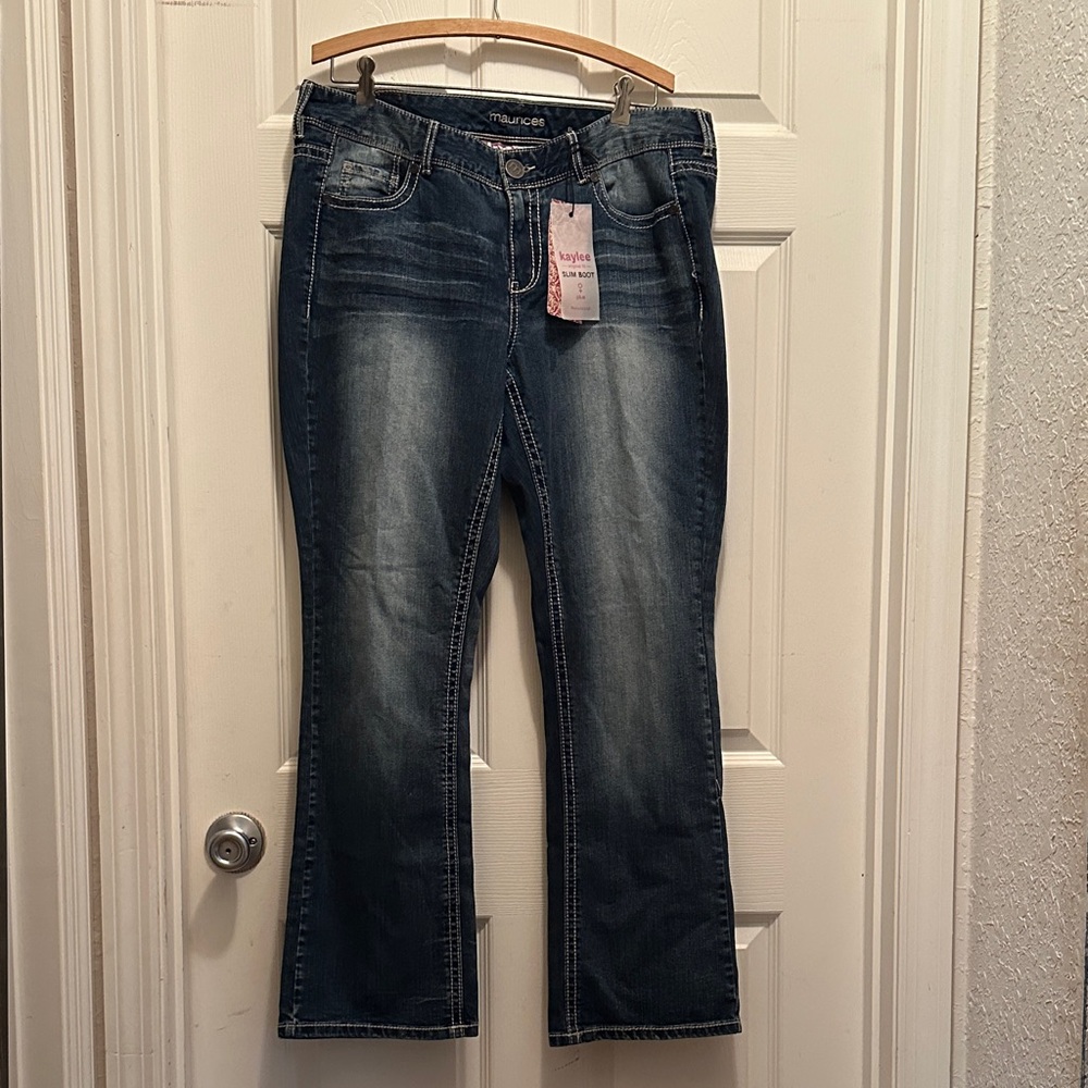 Maurices Dark Blue Boot Cut Jeans